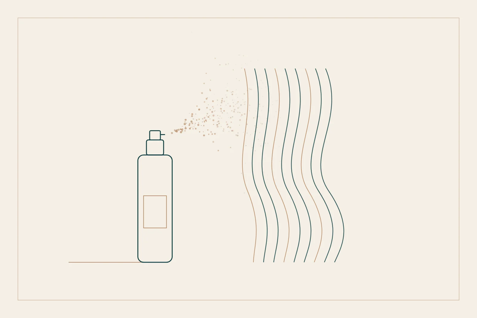 How to use hair mist: a spray bottle and flowing hair strands